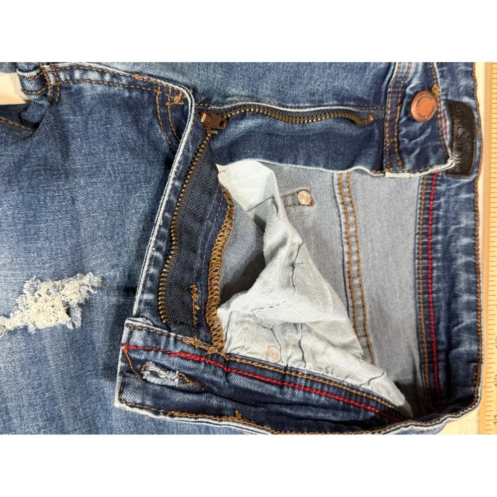 Steve's Jeans Distressed Slim Denim Women 28/30 Blue Ripped Casual Pants Grunge